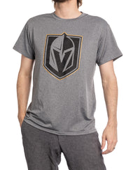 Load image into Gallery viewer, Vegas Golden Knights NHL Men&#39;s Performance Rash Guard Base Layer Moisture-Wicking T-Shirt - Grey
