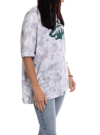 Load image into Gallery viewer, Premium Minnesota Wild Grey Tie Dye Oversized Women&#39;s T-Shirt

