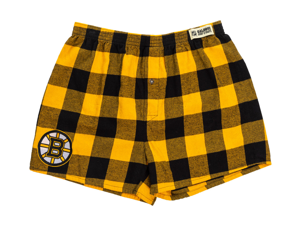 Boston Bruins Buffalo Plaid Flannel Boxers-2 pack