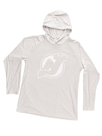 Load image into Gallery viewer, New Jersey Devils Hooded Rashguard with UV Protection
