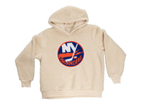 Load image into Gallery viewer, New York Islanders Ladies Sherpa Hoodie with Premium Chenille Logo
