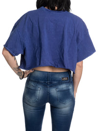 Load image into Gallery viewer, Winnipeg jets Acid Wash Crop Top
