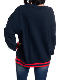 Load image into Gallery viewer, Ladies' Vintage Stripe Montreal Canadiens Crewneck fleece
