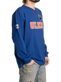 Load image into Gallery viewer, Edmonton Oilers Long Sleeve Henley
