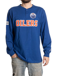 Load image into Gallery viewer, Edmonton Oilers Long Sleeve Henley

