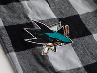 Load image into Gallery viewer, San Jose Sharks Flannel Buffalo Plaid PJ Pants
