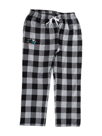 Load image into Gallery viewer, San Jose Sharks Flannel Buffalo Plaid PJ Pants
