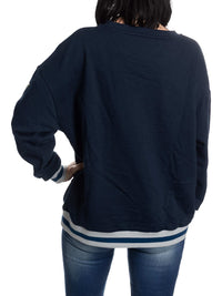 Load image into Gallery viewer, Ladies' Vintage Stripe Toronto Maple Leafs Crewneck fleece
