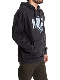 Load image into Gallery viewer, Utah Mammoth Distressed Logo Unisex Black Acid Wash Hoodie
