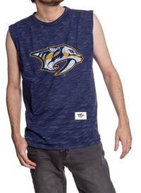 Load image into Gallery viewer, Nashville Predators Logo Sleeveless Shirt for Men – Crew Neck Space Dyed
