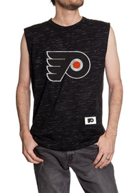 Load image into Gallery viewer, Philadelphia Flyers Logo Sleeveless Shirt for Men – Crew Neck Space Dyed
