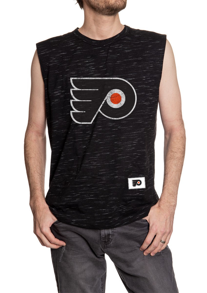 Philadelphia Flyers Logo Sleeveless Shirt for Men – Crew Neck Space Dyed