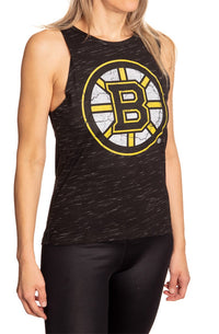 Load image into Gallery viewer, Boston Bruins Women&#39;s Crew Neck Space Dyed Sleeveless Tank Top Shirt
