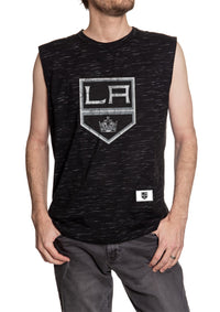 Load image into Gallery viewer, Los Angeles Kings Logo Sleeveless Shirt for Men – Crew Neck Space Dyed

