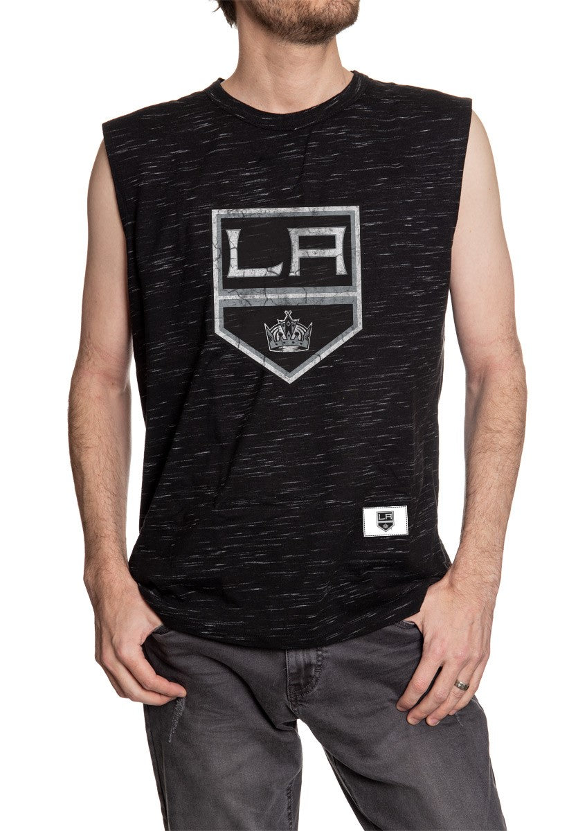Los Angeles Kings Logo Sleeveless Shirt for Men – Crew Neck Space Dyed