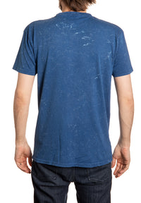 Load image into Gallery viewer, Seattle Kraken Vintage Washed Frayed Logo T-Shirt Back View
