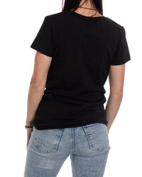 Load image into Gallery viewer, Boston Bruins Women&#39;s Distressed Print Fitted Crew Neck Premium T-Shirt - Black
