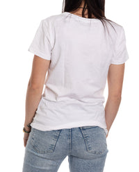 Load image into Gallery viewer, Vegas Golden Knights Women&#39;s Distressed Print Fitted Crew Neck Premium T-Shirt - White
