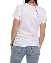 Load image into Gallery viewer, New York Rangers Women&#39;s Distressed Print Fitted Crew Neck Premium T-Shirt - White
