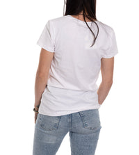 Load image into Gallery viewer, Tampa Bay Lightning Women&#39;s Distressed Print Fitted Crew Neck Premium T-Shirt - White
