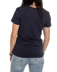 Load image into Gallery viewer, Toronto Maple Leafs Women&#39;s Distressed Print Fitted Crew Neck Premium T-Shirt - Navy
