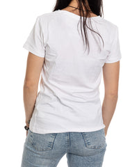 Load image into Gallery viewer, Toronto Maple Leafs Women&#39;s Distressed Print Fitted Crew Neck Premium T-Shirt - White
