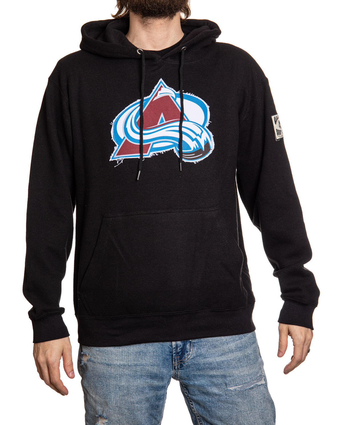 Colorado Avalanche Waffle Pullover Hoodie