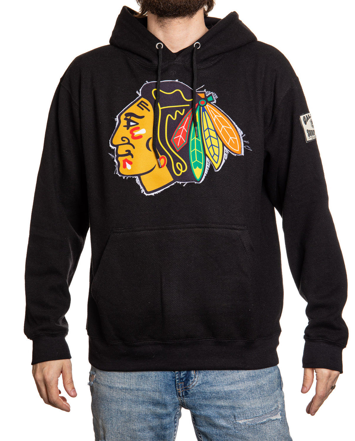 Chicago Blackhawks Waffle Pullover Hoodie