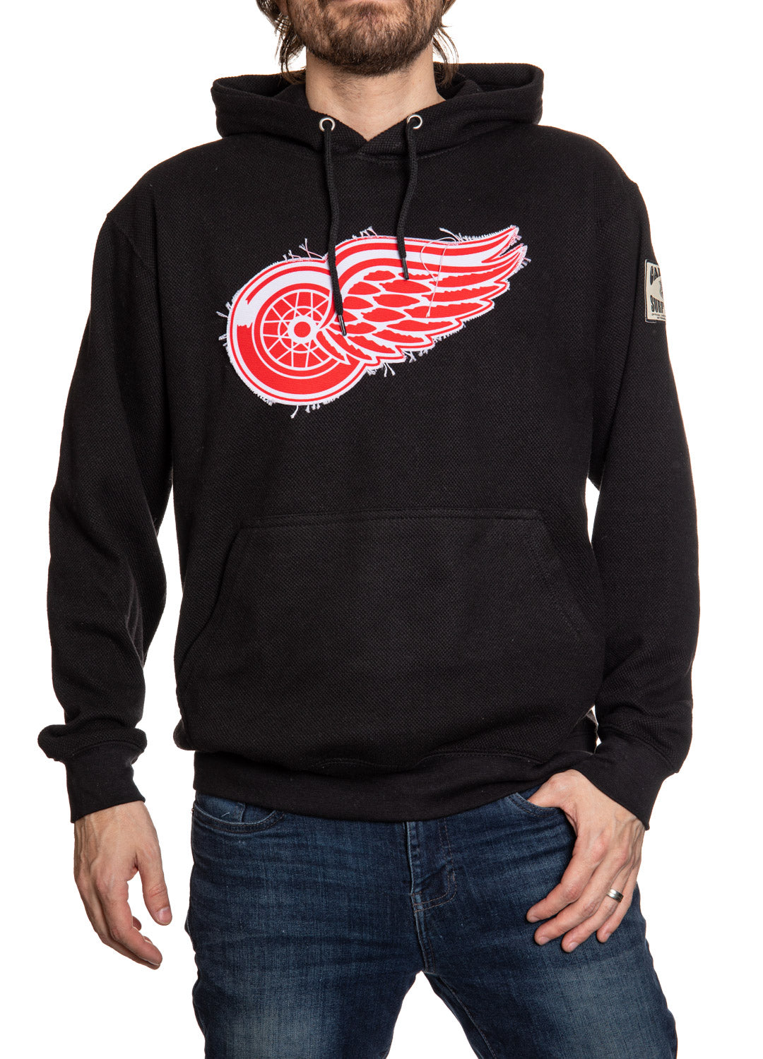 Detroit Red Wings Waffle Pullover Hoodie