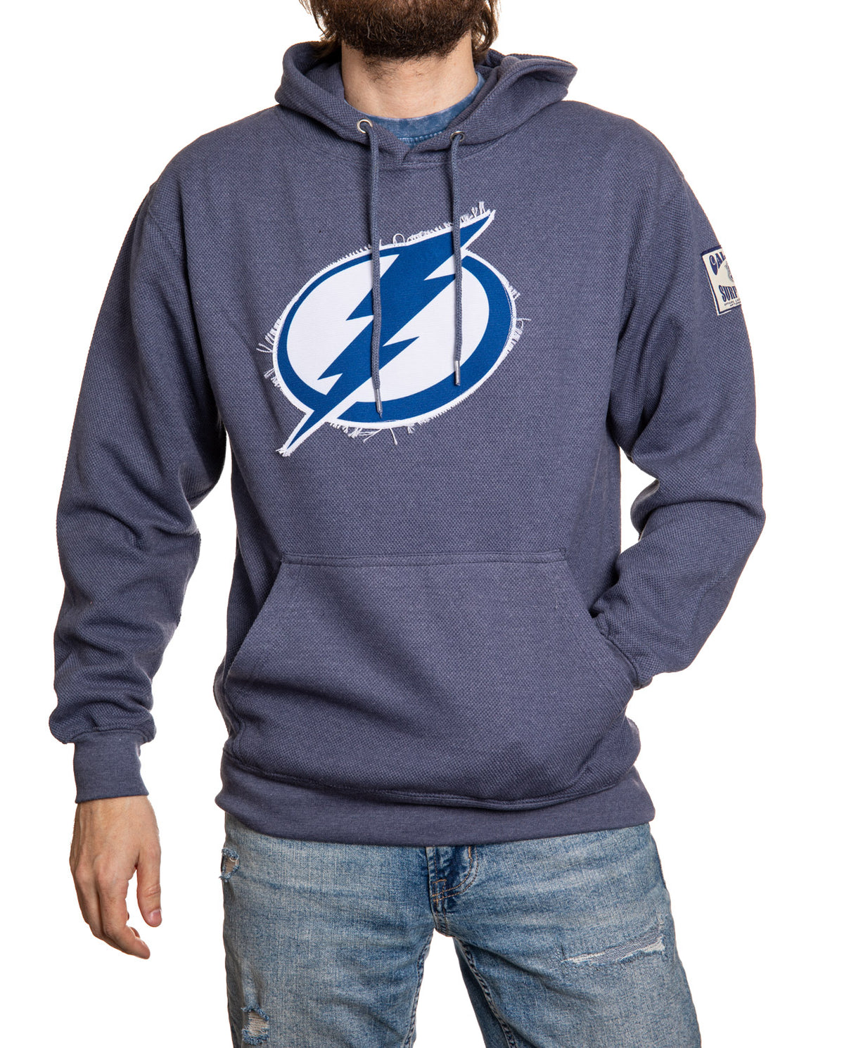 Tampa Bay Lightning Waffle Pullover Hoodie