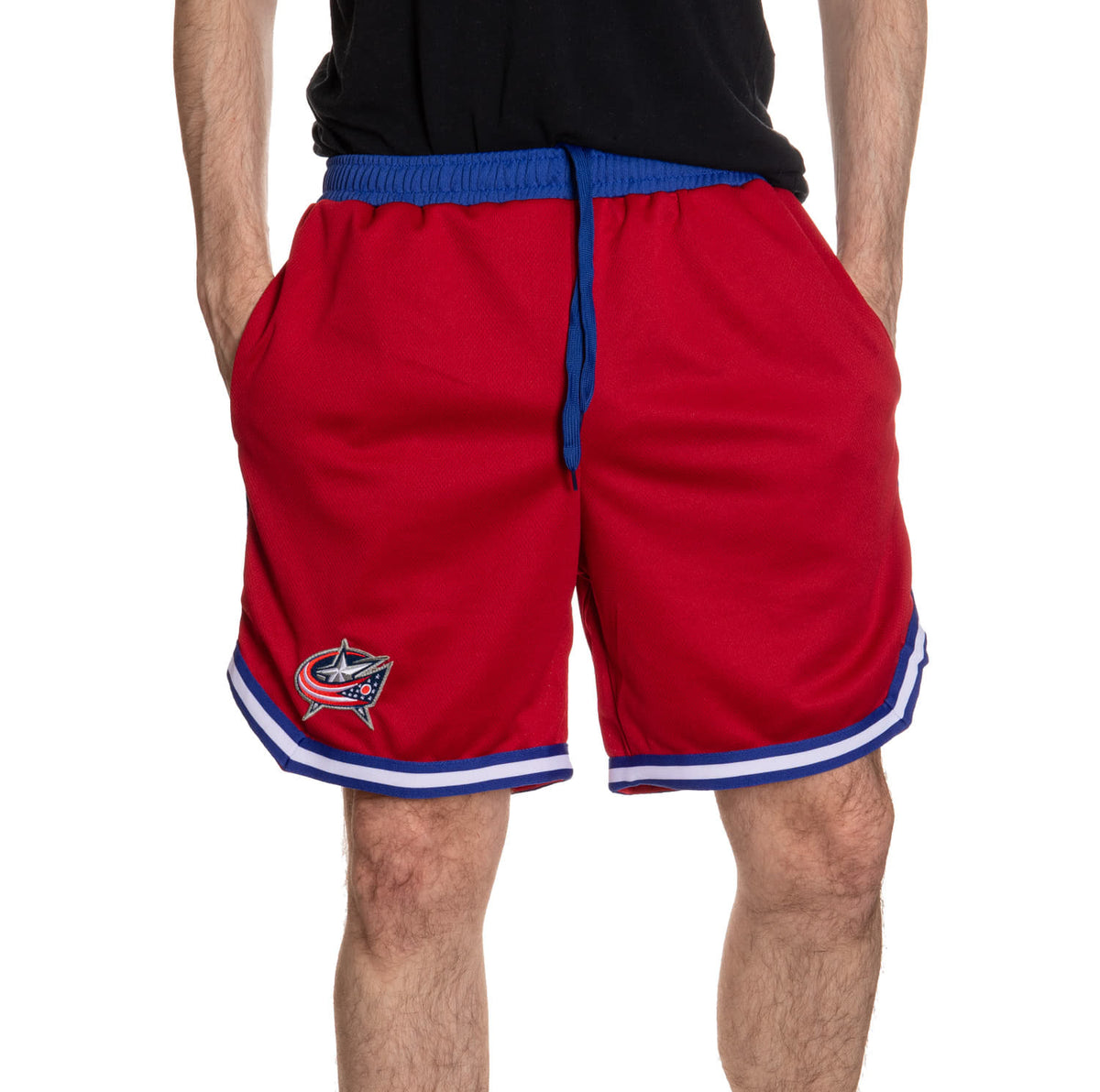 Columbus Blue Jackets Men's 2 Tone Air Mesh Shorts Lined with Pockets