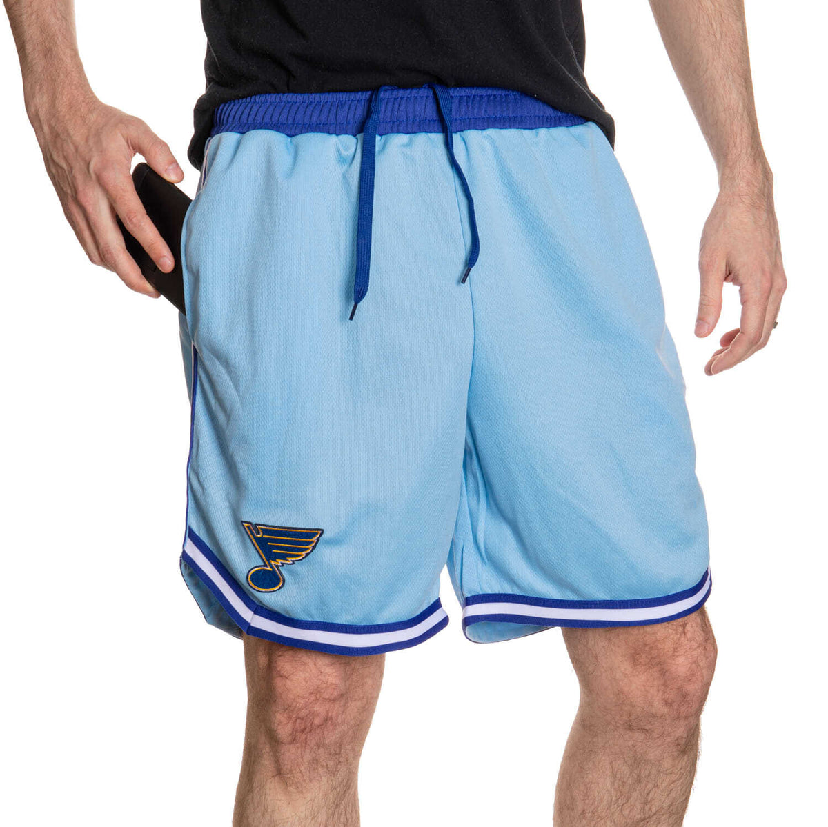 St. Louis Blues Men's 2 Tone Air Mesh Shorts Lined with Pockets