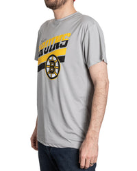 Load image into Gallery viewer, Boston Bruins Men&#39;s Short Sleeve &quot;Stripes&quot; Rash Guard Wicking T-Shirt
