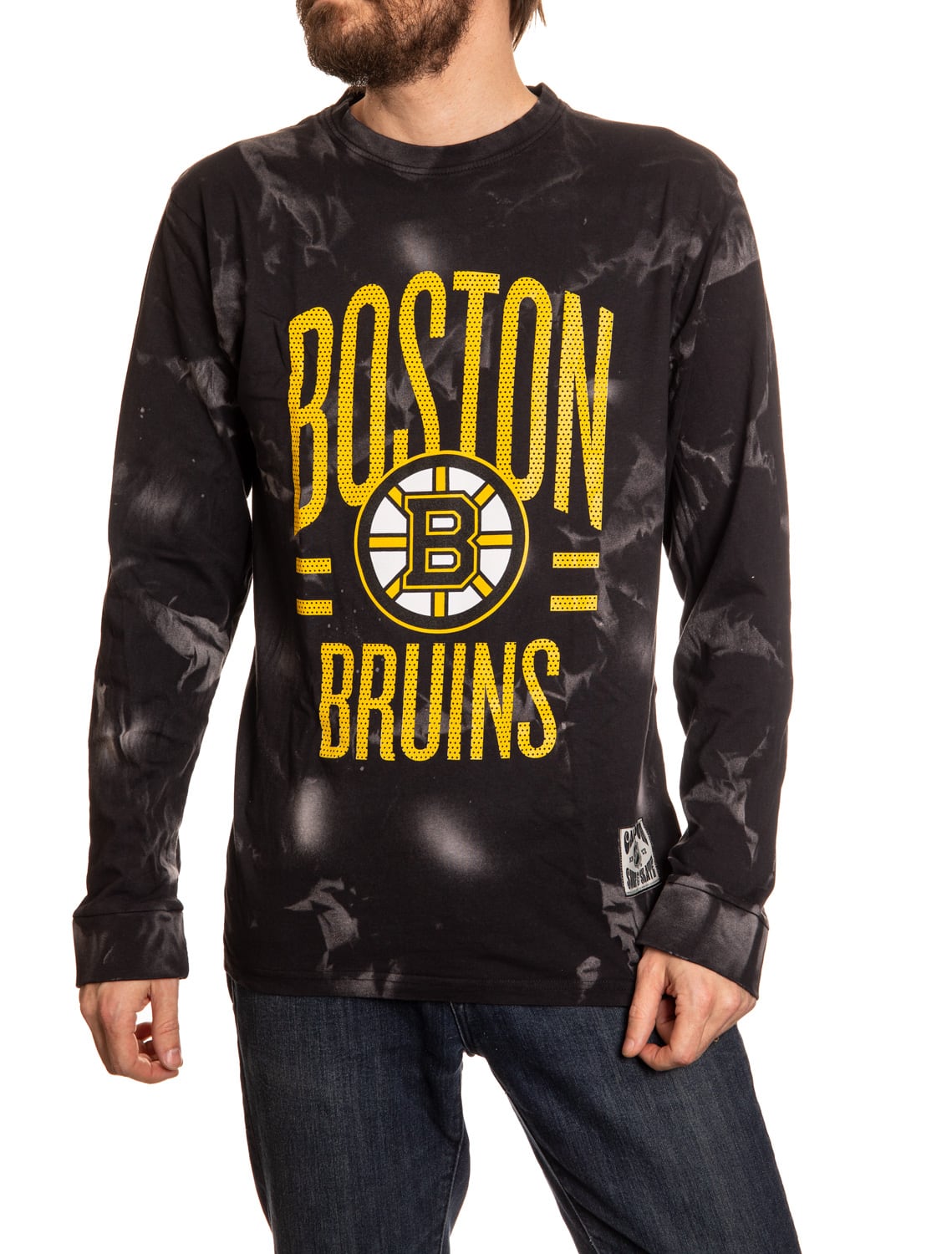 Boston Bruins Crystal Tie Dye Long Sleeve Shirt