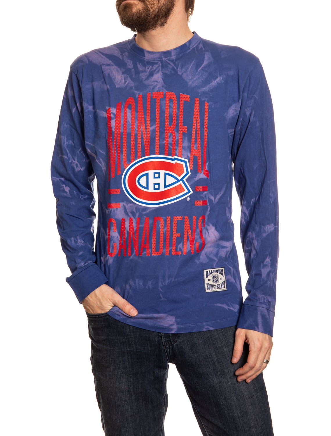 Montreal Canadiens Crystal Tie Dye Long Sleeve Shirt