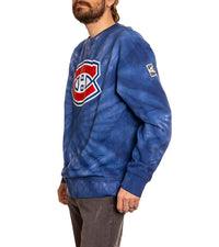 Load image into Gallery viewer, Montreal Canadiens Spiral Tie Dye Crewneck
