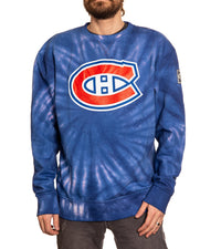 Load image into Gallery viewer, Montreal Canadiens Spiral Tie Dye Crewneck
