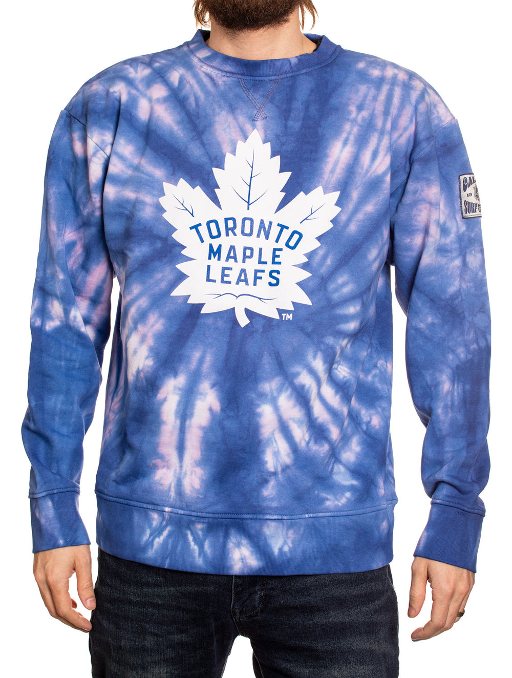 Toronto Maple Leafs NHL Long Sleeve Maternity Shirt Cinched Waist Blue  Women's L