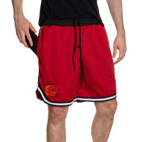 Load image into Gallery viewer, Calgary Flames Men&#39;s 2 Tone Air Mesh Shorts Lined with Pockets
