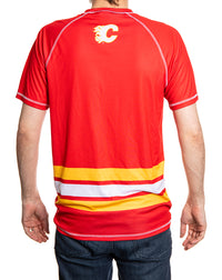 Load image into Gallery viewer, Calgary Flames Short Sleeve Game Day Rashguard
