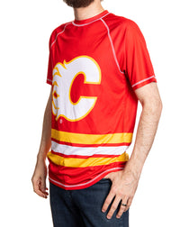 Load image into Gallery viewer, Calgary Flames Short Sleeve Game Day Rashguard
