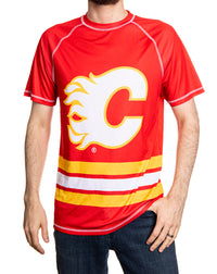 Load image into Gallery viewer, Calgary Flames Short Sleeve Game Day Rashguard
