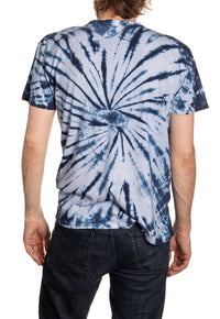 Load image into Gallery viewer, Washingotn Capitals Bleue Tie Dye T-Shirt Back View
