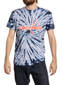 Load image into Gallery viewer, Washington Capitals Blue Tie Dye Navy T-Shirt Front View
