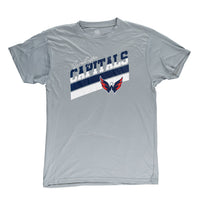 Load image into Gallery viewer, Washington Capitals Men&#39;s Short Sleeve &quot;Stripes&quot; Rash Guard Wicking T-Shirt

