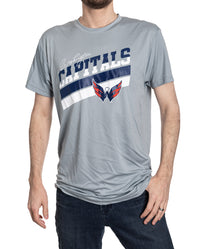 Load image into Gallery viewer, Washington Capitals Men&#39;s Short Sleeve &quot;Stripes&quot; Rash Guard Wicking T-Shirt

