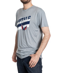 Load image into Gallery viewer, Washington Capitals Men&#39;s Short Sleeve &quot;Stripes&quot; Rash Guard Wicking T-Shirt
