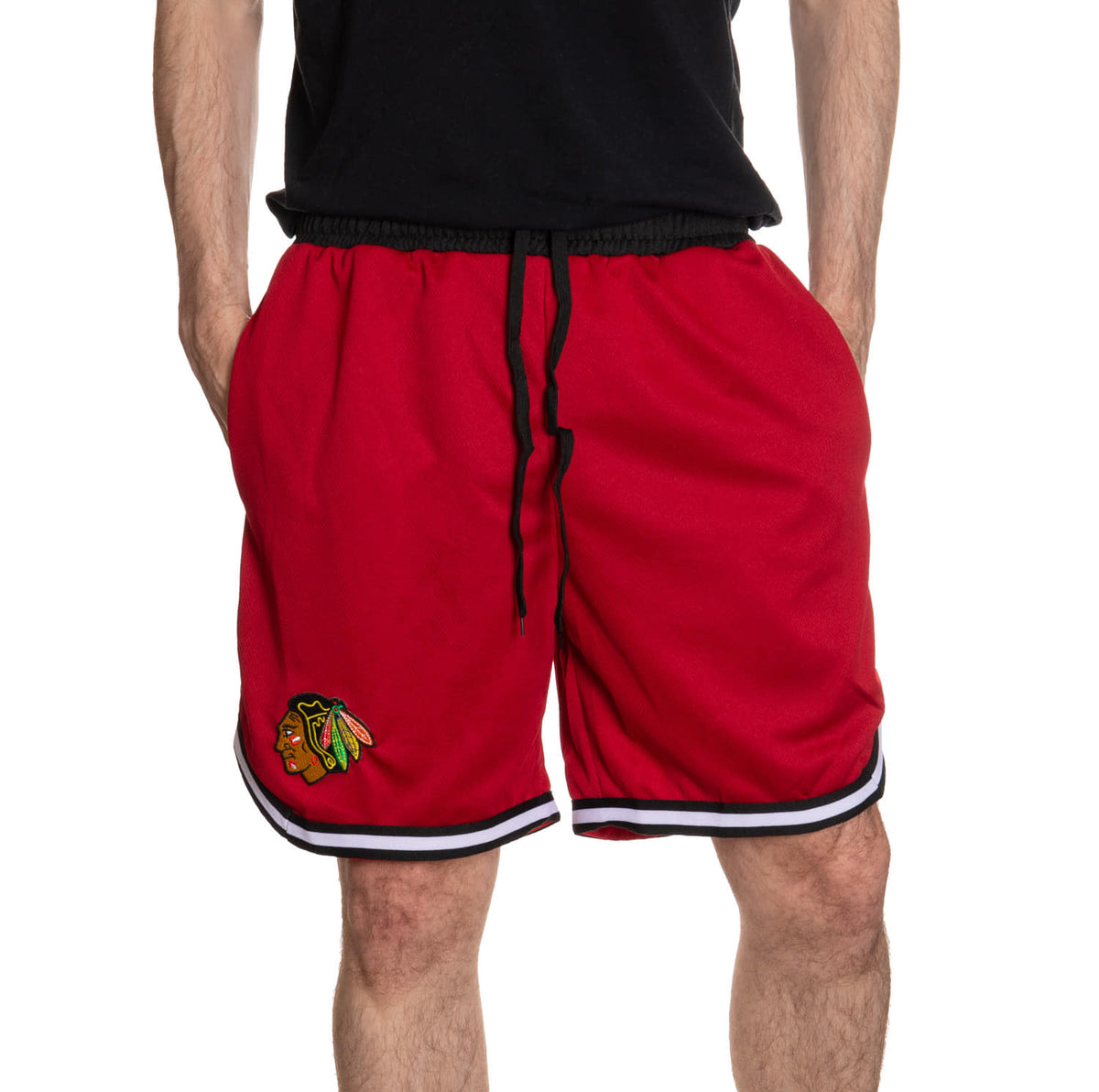 Chicago Blackhawks Men's 2 Tone Air Mesh Shorts Lined with Pockets
