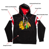 Load image into Gallery viewer, Chicago Blackhawks Varsity Retro Style Hoodie
