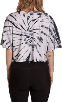 Load image into Gallery viewer, Calgary Flames Spiral Tie Dye Crop Top
